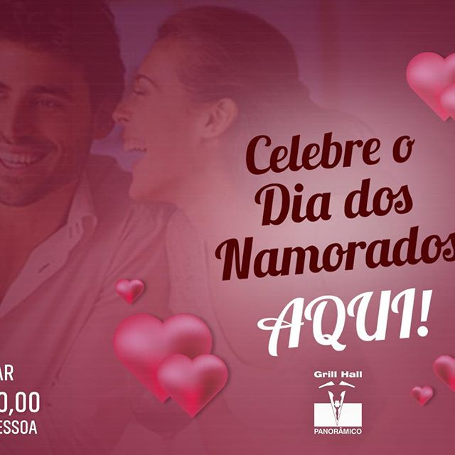 <p>O amor nos move, aquece a alma e faz com que o dia a dia fique mais leve, colorido e alegre. ??<br />
Para agradar a todos os paladares, nada melhor que comemorar esta data tão especial com um churrasco preparado com muito carinho pela nossa equipe. ?Rodízio de Carnes à noite R$40,00 por pessoa.*<br />
*Bebidas não inclusas. Servido de segunda a sábado à noite.<br />
Esperamos por vocês!<br />
#EuNoGrillHallPanorâmico #eunogrillhall #diadosnamorados #churrasco</p>
