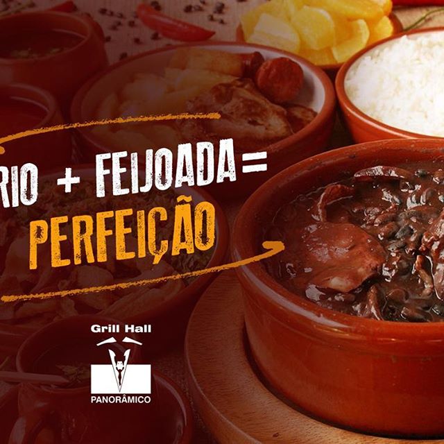 <p>Saborear uma bela feijoada nesse frio, sem dúvida é uma ótima pedida. Sábado é dia de feijoada no Grill Hall Panorâmico, além do tradicional Rodízio de Carnes, Buffet de pratos quentes, saladas e sobremesas.</p>
<p>#EuNoGrillHallPanorâmico #eunogrillhall #ChurrascoTodoDia #diadefeijoada #inverno</p>
