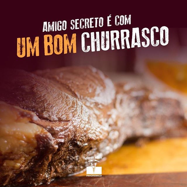 <p>Amigo secreto já é bom, imagina acompanhado de um bom churrasco e um ambiente agradável.<br />
Torne a revelação do Amigo Secreto da empresa, da família ou dos amigos mais especial no #GrillHallPanoramico.? ?? ?Reservas pelo fone: (54)3313-5851</p>
<p>#EuNoGrillHallPanorâmico #eunogrillhall #ChurrascoTodoDia #amigosecreto #familia #amigos #empresa</p>
