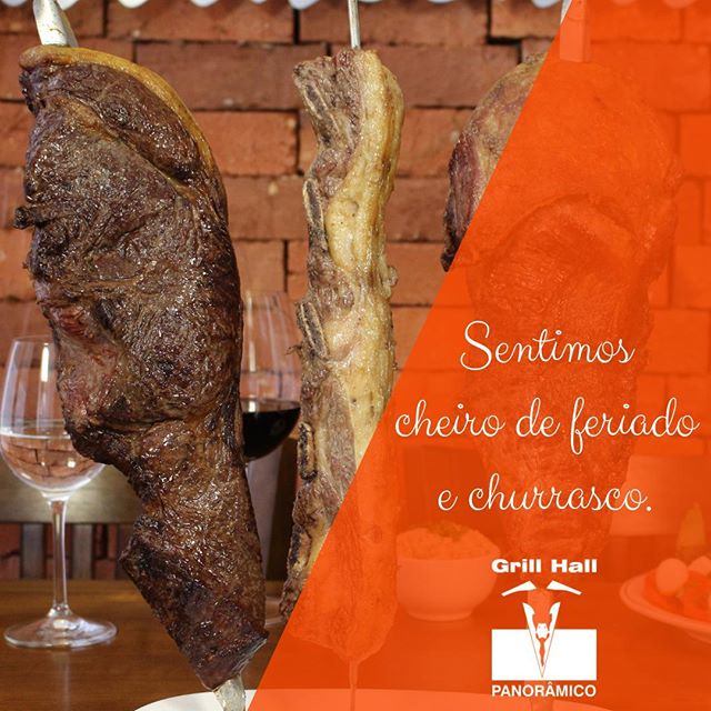 <p>Vamos churrasquiar neste feriado? Estamos esperando por vocês!<br />
#EuNoGrillHallPanorâmico #eunogrillhall #ChurrascoTodoDia #feriado</p>
