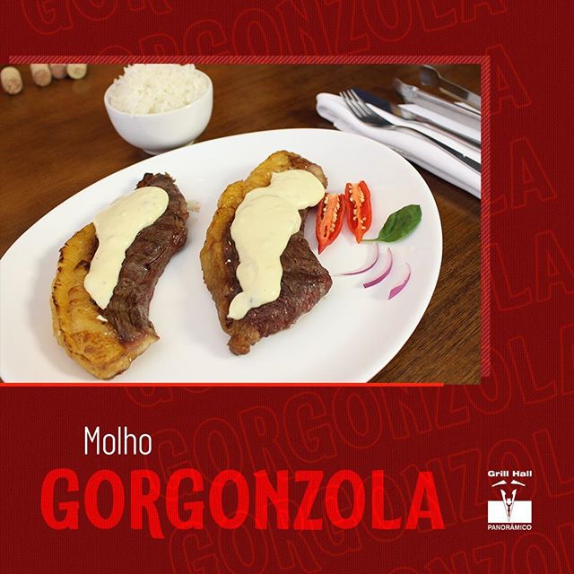 <p>O queijo gorgonzola é de origem italiana e o seu sabor marcante conquistou o mundo. Sua textura cremosa foi perfeita para a criação de um molho de dar água na boca. É um excelente companheiro para o nosso tradicional Rodízio de Carnes. ???<br />
?<br />
#EuNoGrillHallPanorâmico #eunogrillhall #ChurrascoTodoDia #molhogorgonzola ?</p>
