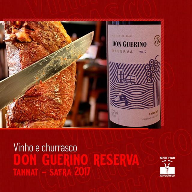 <p>Mais uma dupla que faz sucesso em nossa churrascaria: carnes vermelhas e Don Guerino Reserva Tannat.???<br />
?<br />
Localizada em Alto Feliz, na Serra Gaúcha, a vinícola familiar Don Guerino apresenta este vinho que é lembrado por sua intensidade tânica, boa persistência, seu retrogosto agradável e por ser encorpado. Além de combinar muito bem com o churrasco, é perfeito para harmonizar com queijos maturados e massas. ????<br />
?<br />
Venha conhecer a nossa adega. ???<br />
?<br />
#EuNoGrillHallPanorâmico #eunogrillhall #ChurrascoTodoDia #churrasco #churrascaria #vinho #churrascoevinho</p>
