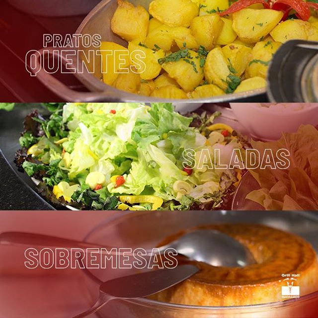 <p>Variedade e qualidade você encontra em nosso Buffet de Pratos Quentes, Saladas e Sobremesas. Seu almoço ou jantar mais completo e saboroso. ??<br />
?<br />
? Opções de Buffet Livre, Buffet Livre com Grill ou Buffet por quilo.?<br />
?<br />
#EuNoGrillHallPanorâmico #eunogrillhall #ChurrascoTodoDia #buffet #buffetpratosquentes #buffetsaladas #buffetsobremesas #pratoquentes #saladas #sobremesas</p>
