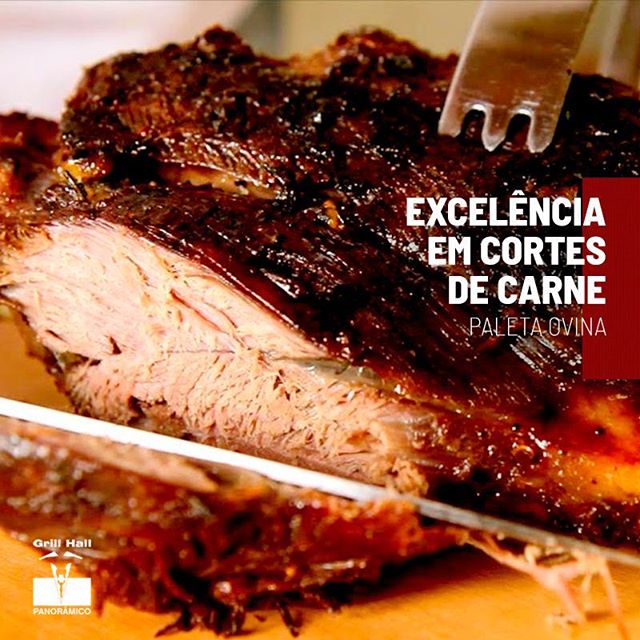 <p>A Paleta Ovina é um corte que deve ser preparado lentamente e de preferência com algum molho, para realçar seu sabor, suculência e maciez. O tradicional Rodízio de Carnes do #GrillHall oferece esse e outros cortes de excelência para seu almoço ou jantar.?<br />
?<br />
#EuNoGrillHallPanorâmico #eunogrillhall #ChurrascoTodoDia #churrasco #churrascaria #excelenciaemcortedecarne #cortesdecarne #paletaovina</p>
